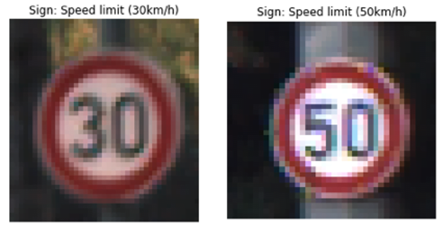30kmh vs 50kmh image comparaison
