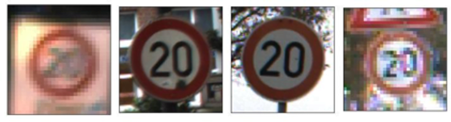 4 images from class 0